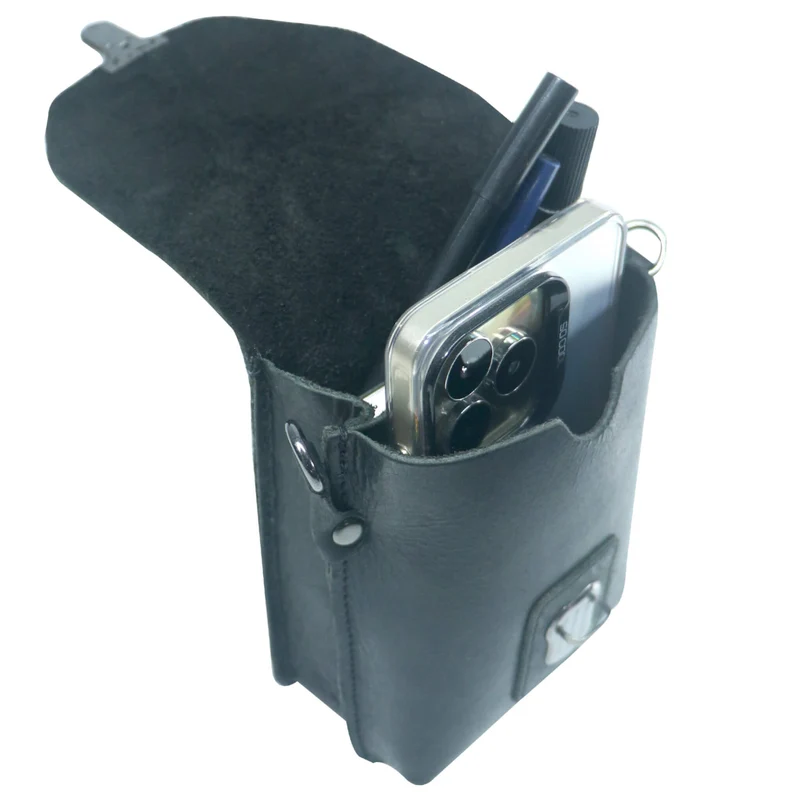 Arne Bauch Gürteltasche Leder mit Gürtelschlaufe und Hakenring