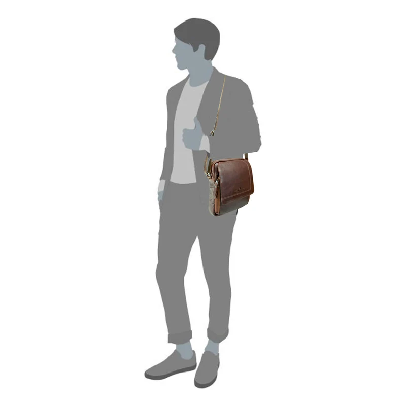 Axel Umhängetasche Echtleder Herren Kuriertasche Damen