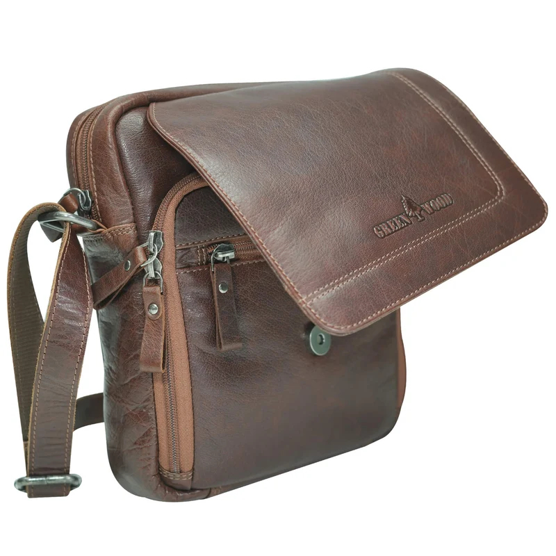 Axel Umhängetasche Echtleder Herren Kuriertasche Damen