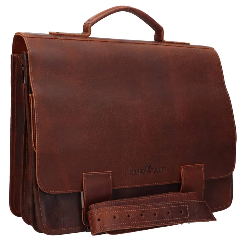 Scott Aktentasche Herren Leder Laptop Businesstasche 15 Zoll