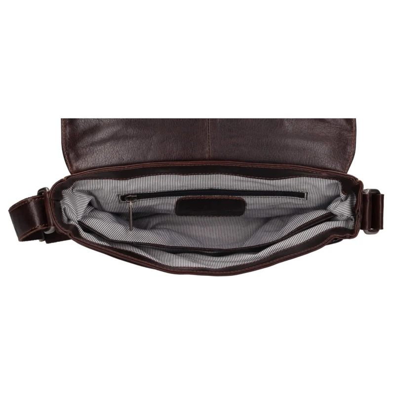 Brice Crossbody Bag Damen Leder Schultertasche Braun Mittelgroß