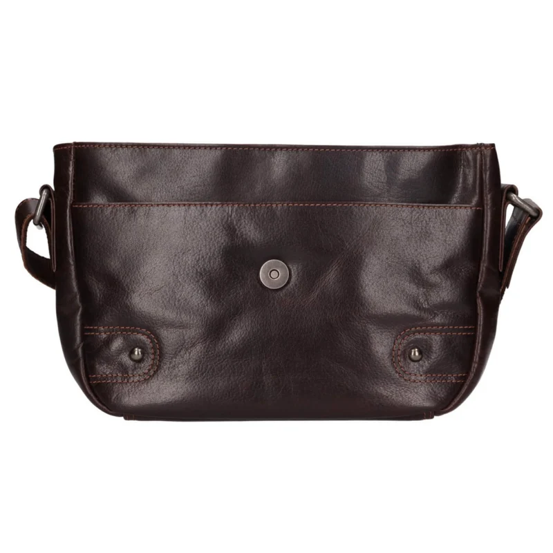 Brice Crossbody Bag Damen Leder Schultertasche Braun Mittelgroß