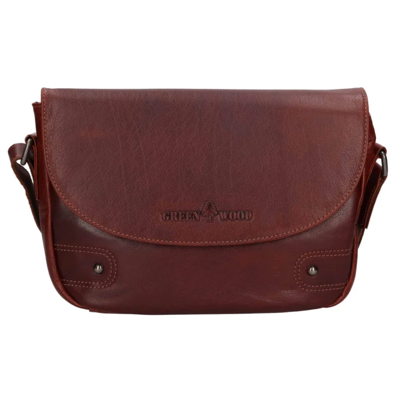 Brice Crossbody Bag Damen Leder Schultertasche Braun Mittelgroß