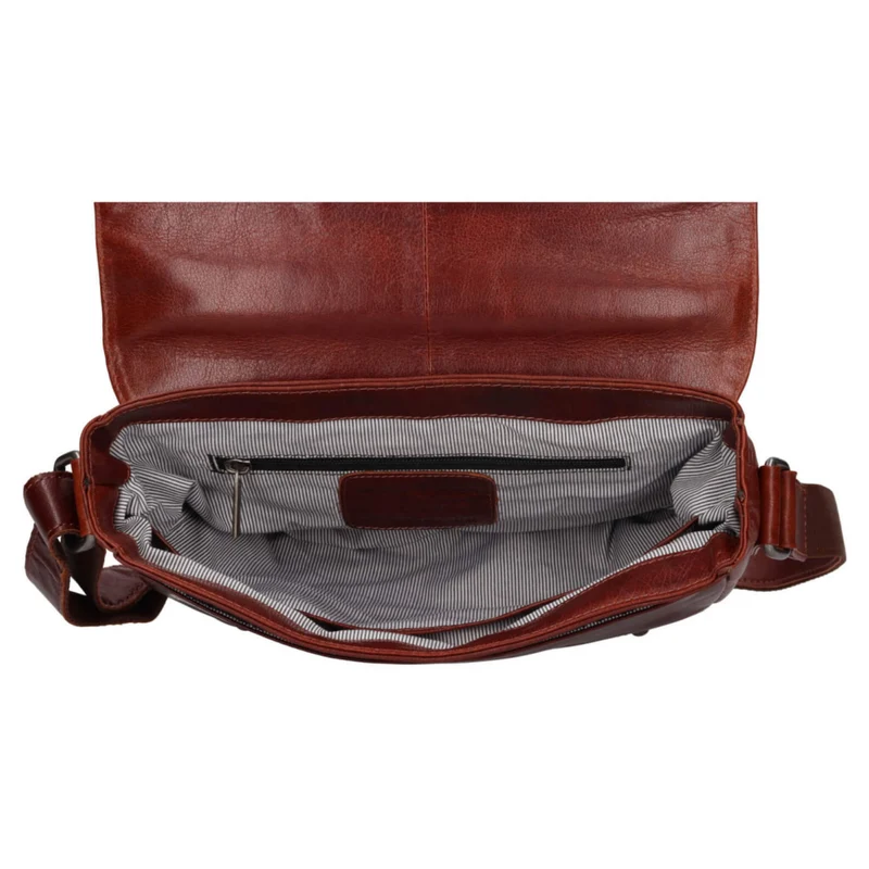 Brice Crossbody Bag Damen Leder Schultertasche Braun Mittelgroß