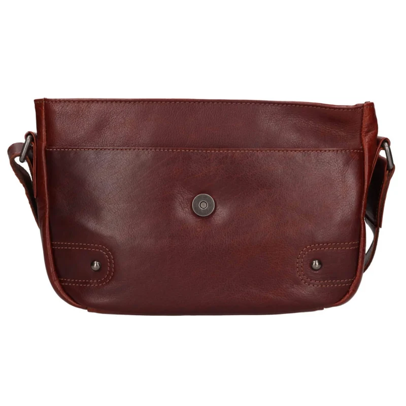 Brice Crossbody Bag Damen Leder Schultertasche Braun Mittelgroß