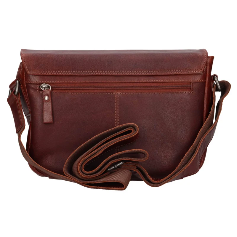 Brice Crossbody Bag Damen Leder Schultertasche Braun Mittelgroß