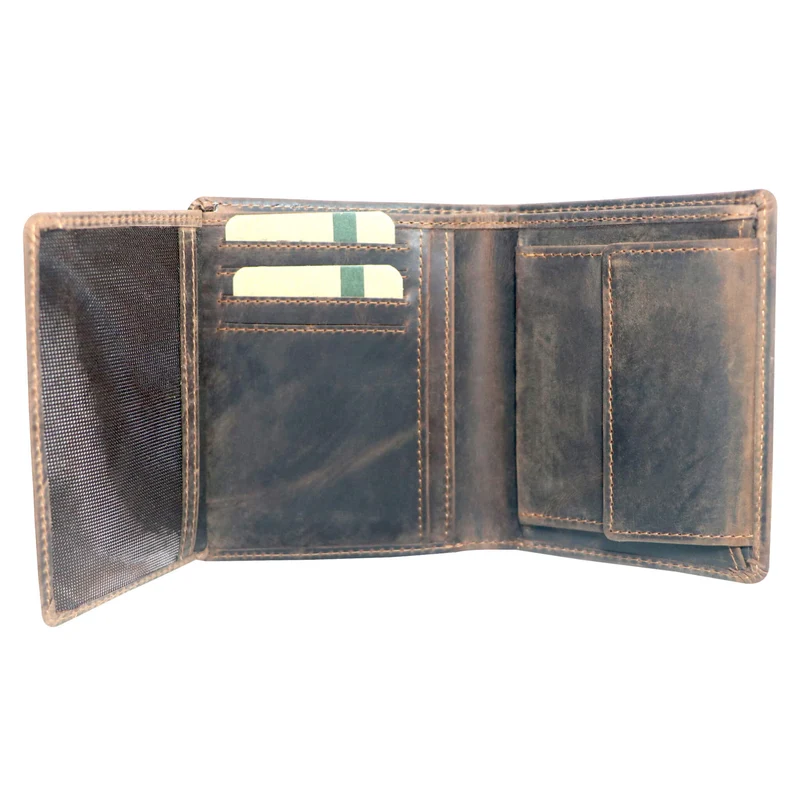 Ned Herren Brieftasche Leder Hochformat RFID Geldbörse