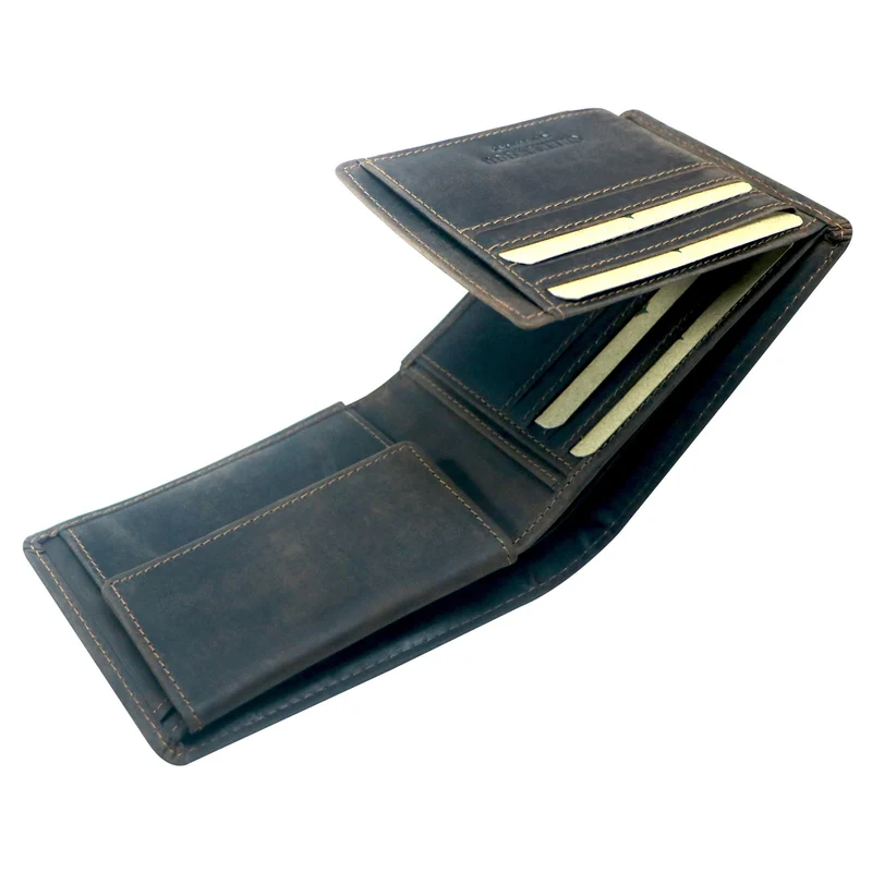 Ned Herren Brieftasche Leder Querformat RFID Geldbörse