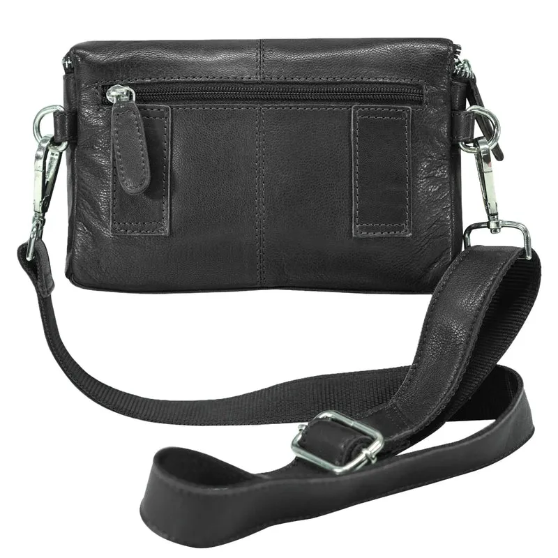 Asta Gürteltasche mit Schultergurt Damen Tasche für Gürtel Herren