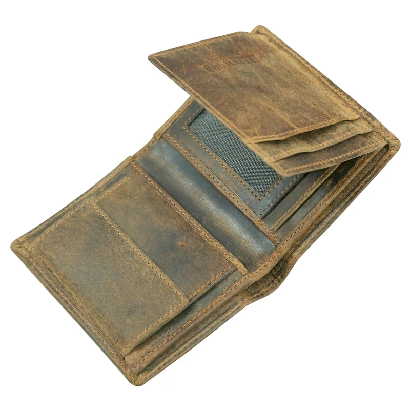 Jens Mini Geldbörse mit Kartenfach und Münzfach Leder RFID Schutz