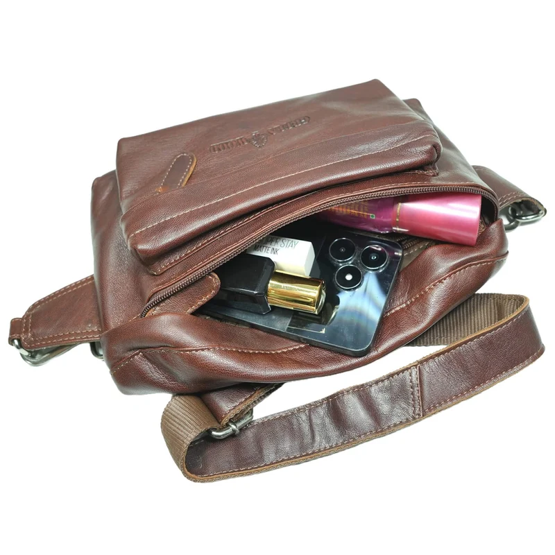Sigi Leder Gürteltasche Damen Bauchtasche Umhängen Herren