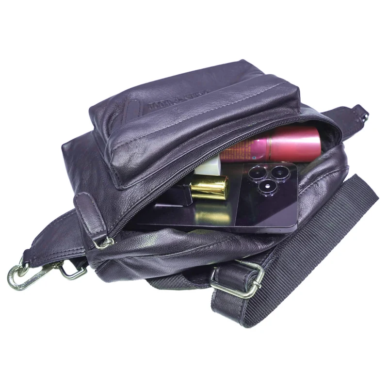 Sigi Leder Gürteltasche Damen Bauchtasche Umhängen Herren
