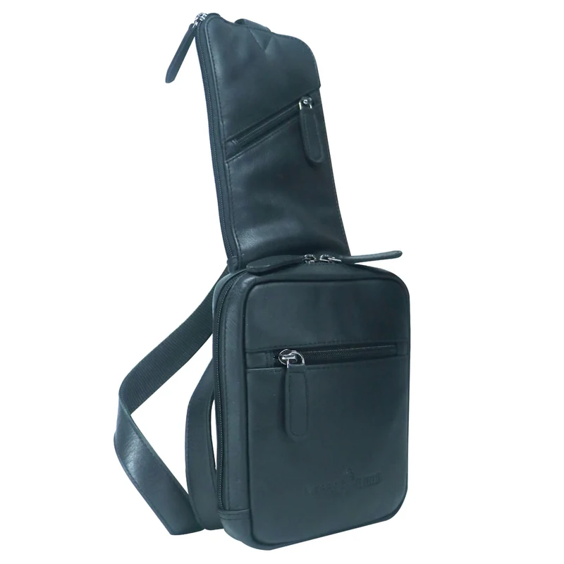 Jim Brusttasche Männer mit Handyfach Leder Sling Bag Damen