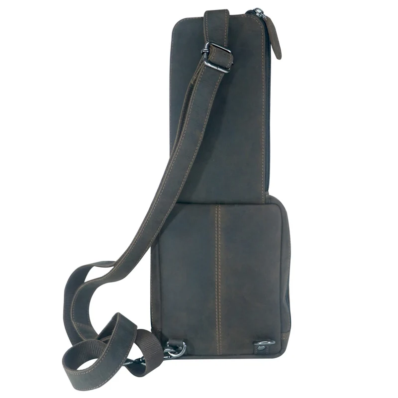 Jim Brusttasche Männer mit Handyfach Leder Sling Bag Damen