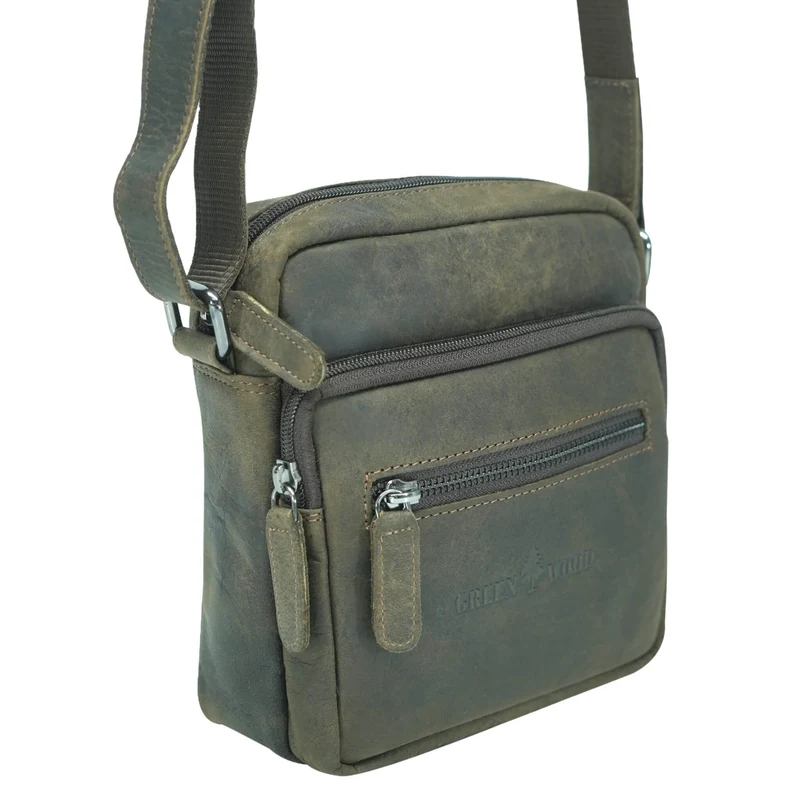 Lars Männer Umhängetasche Klein Damen Ledertasche Braun