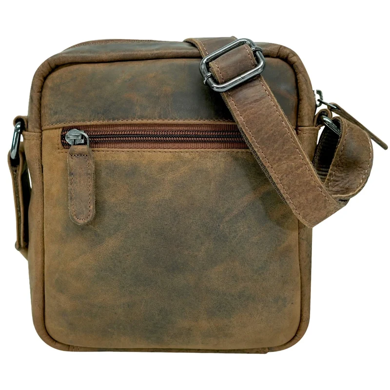 Lars Männer Umhängetasche Klein Damen Ledertasche Braun