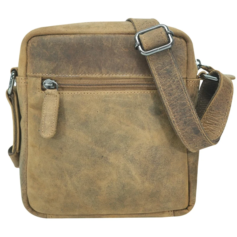 Lars Männer Umhängetasche Klein Damen Ledertasche Braun