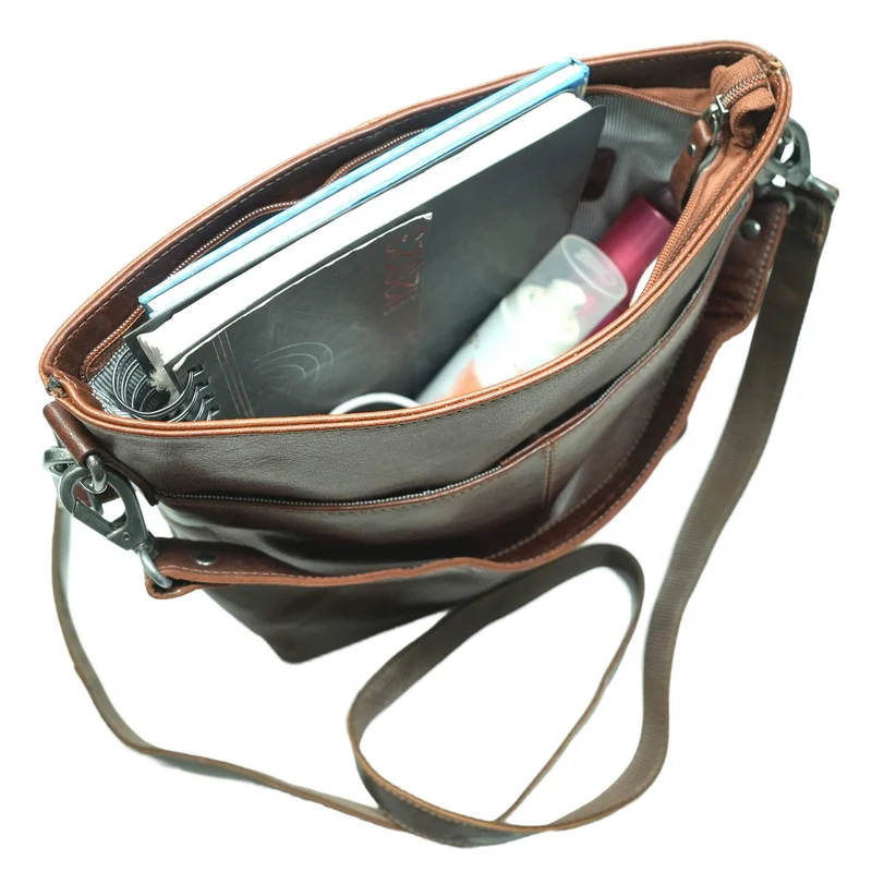 Lisa Handtasche Crossbody Leder Klein mit Austauschbaren Riemen