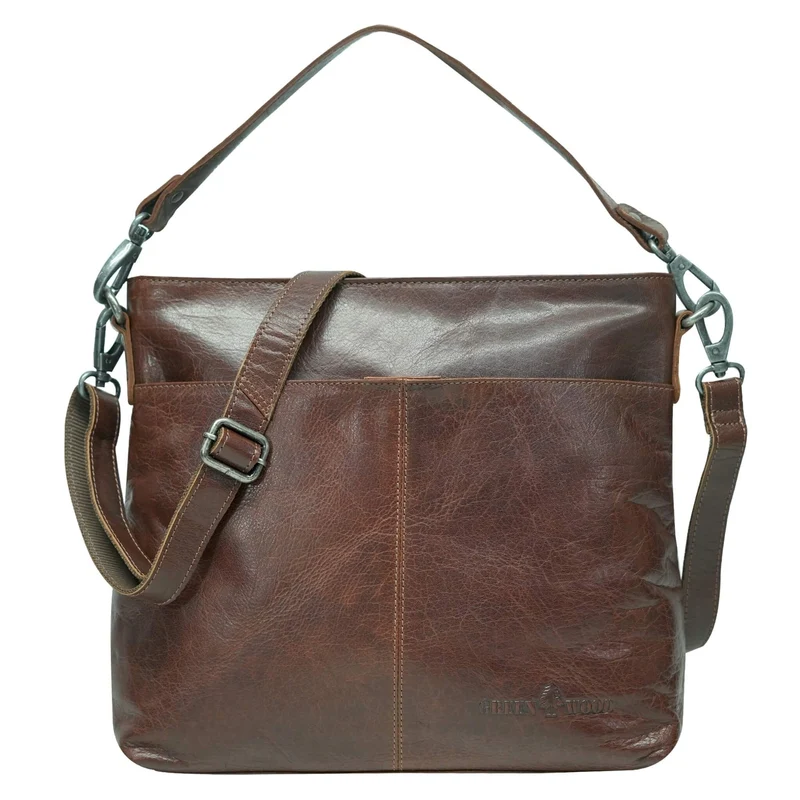 Lisa Handtasche Umhängetasche Leder mit Austauschbaren Riemen