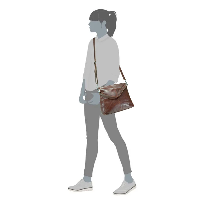 Lisa Handtasche Umhängetasche Leder mit Austauschbaren Riemen