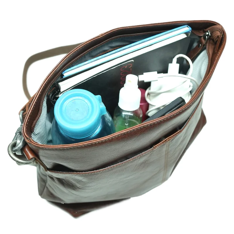 Lisa Handtasche Umhängetasche Leder mit Austauschbaren Riemen