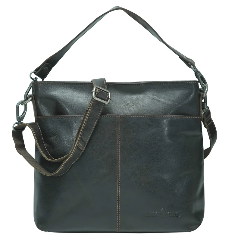 Lisa Handtasche Umhängetasche Leder mit Austauschbaren Riemen
