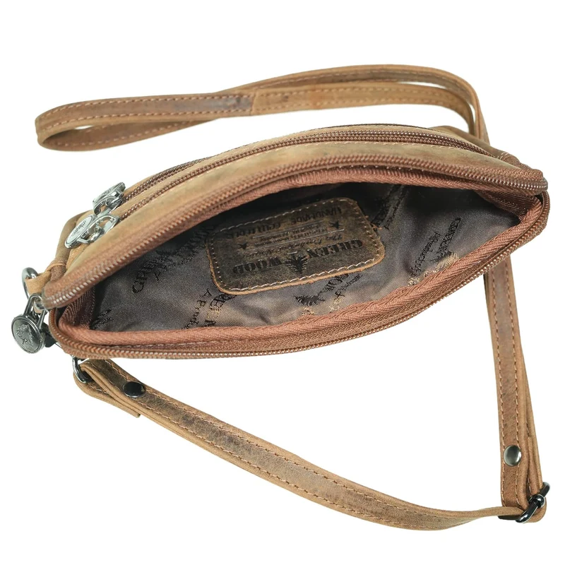 Baily Reise Halstasche Damen Leder Brusttasche Herren Gürteltasche