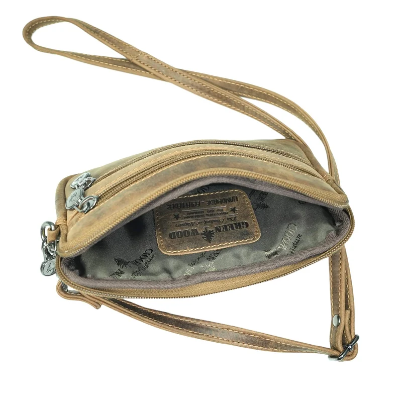 Baily Reise Halstasche Damen Leder Brusttasche Herren Gürteltasche