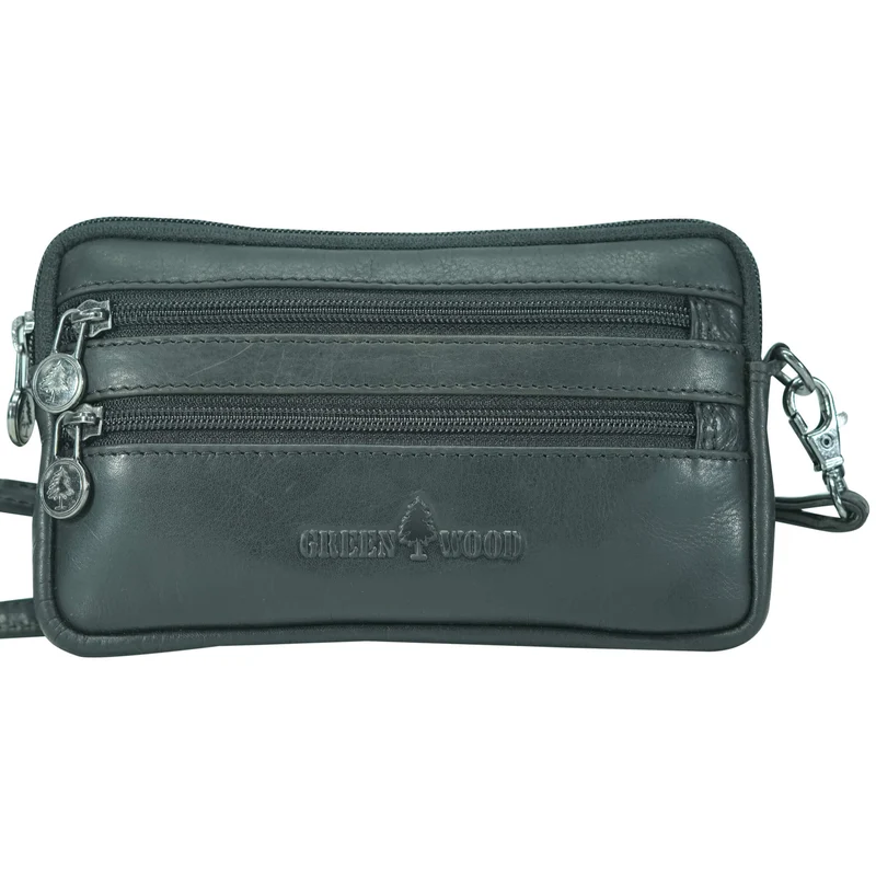 Baily Reise Halstasche Damen Leder Brusttasche Herren Gürteltasche