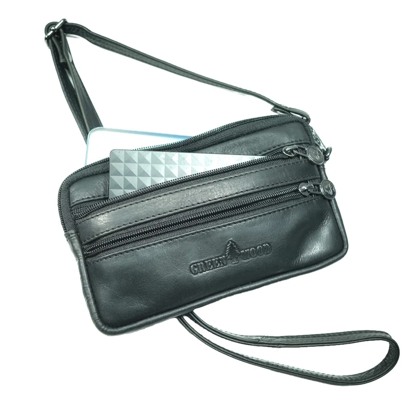 Baily Reise Halstasche Damen Leder Brusttasche Herren Gürteltasche