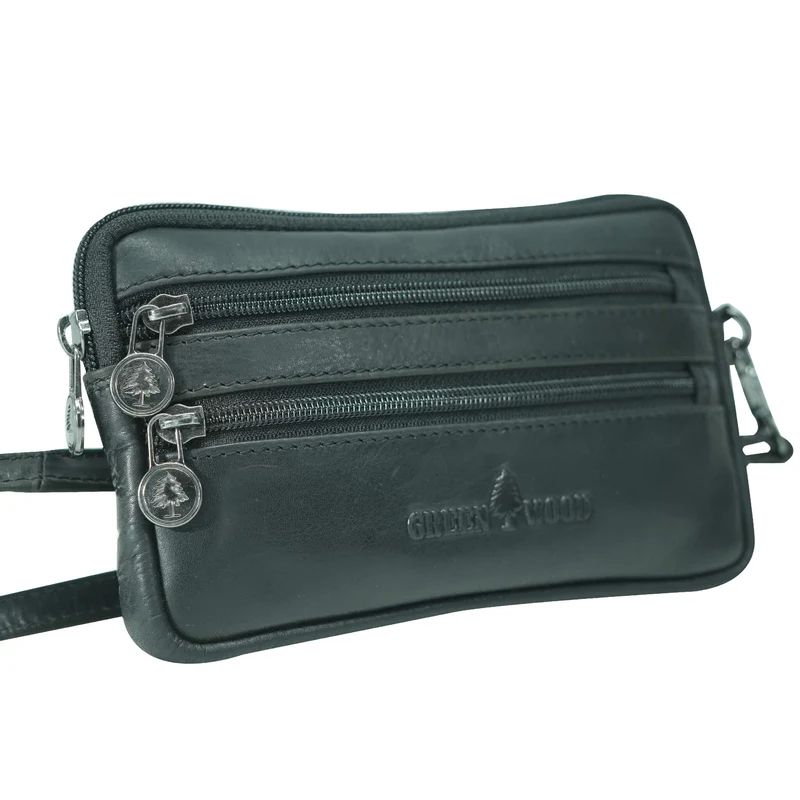 Baily Reise Halstasche Damen Leder Brusttasche Herren Gürteltasche