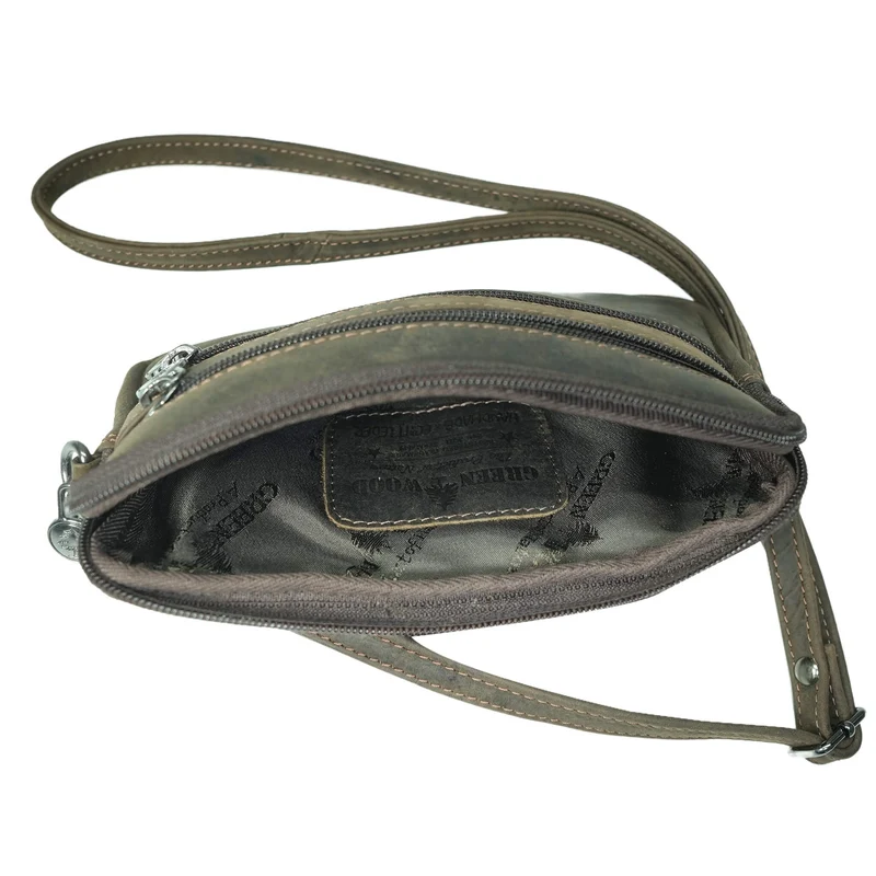Baily Reise Halstasche Damen Leder Brusttasche Herren Gürteltasche