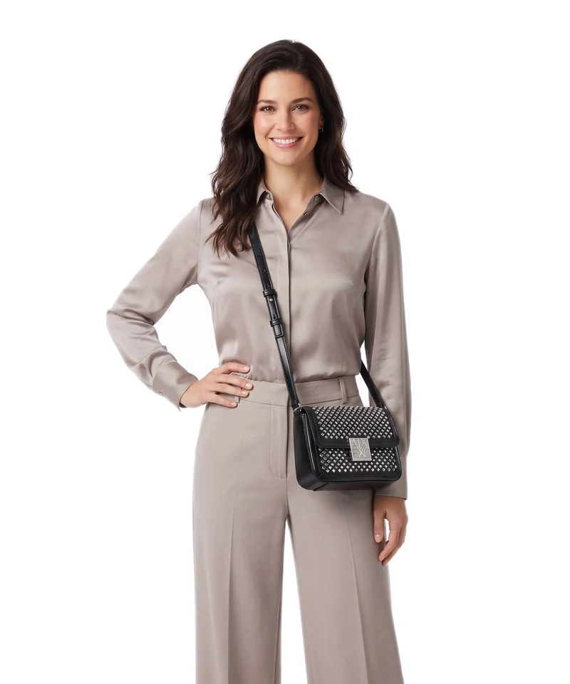 Armani Exchange Amy S Umhängetasche black/crystal
