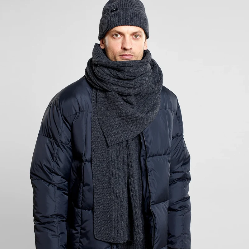 Scarf Backen Dark Grey Melange