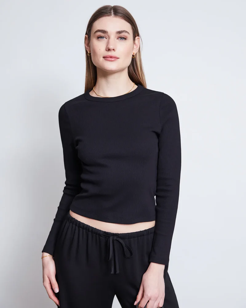 Longsleeve Rib Muri Black