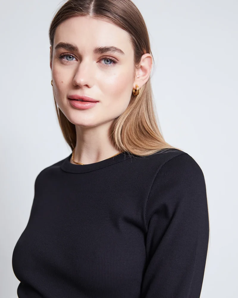 Longsleeve Rib Muri Black