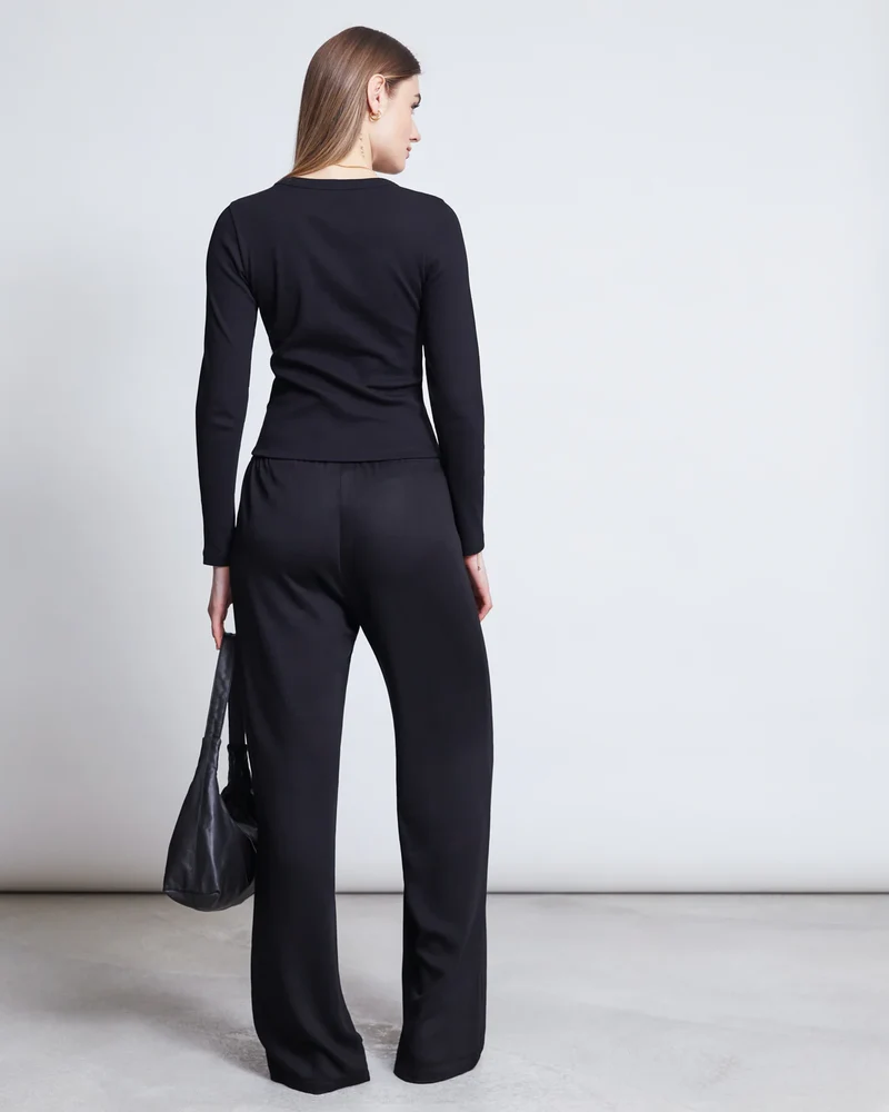 Longsleeve Rib Muri Black