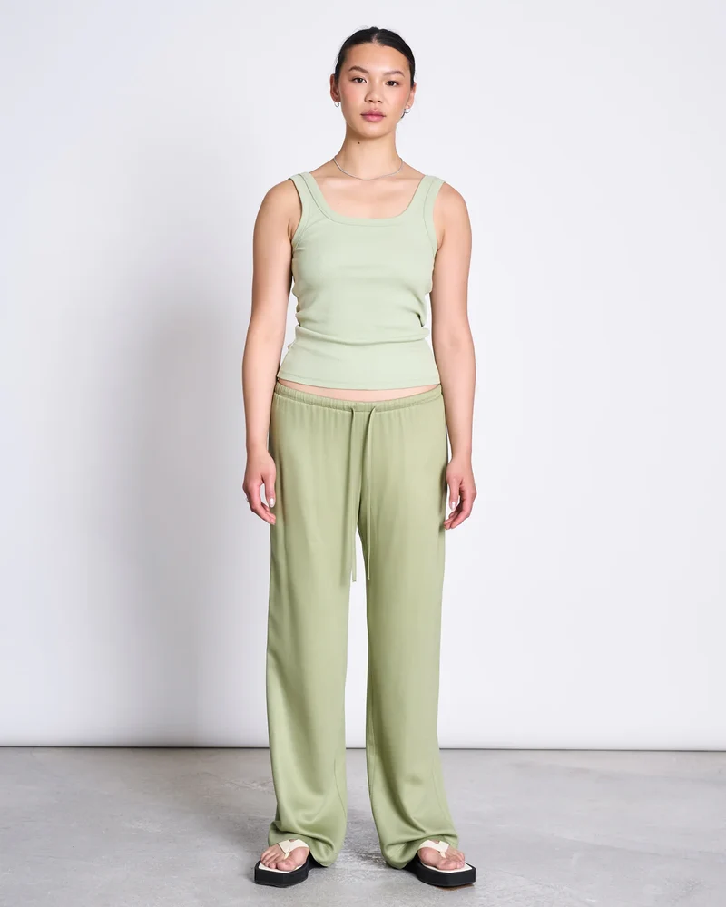Hose Mid Rise Loose Pants Strath Pale Olive