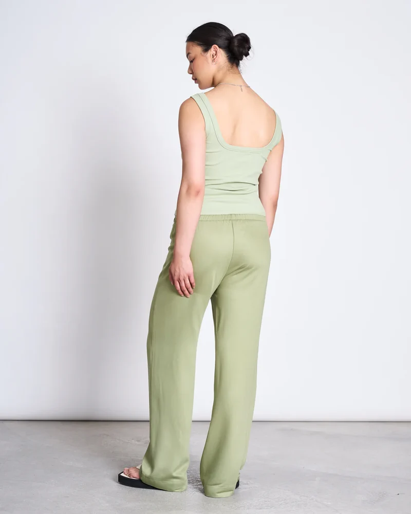 Hose Mid Rise Loose Pants Strath Pale Olive