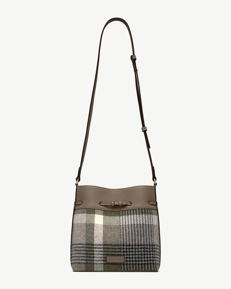 Corda Bucket - Strathberry Tartan Taupe