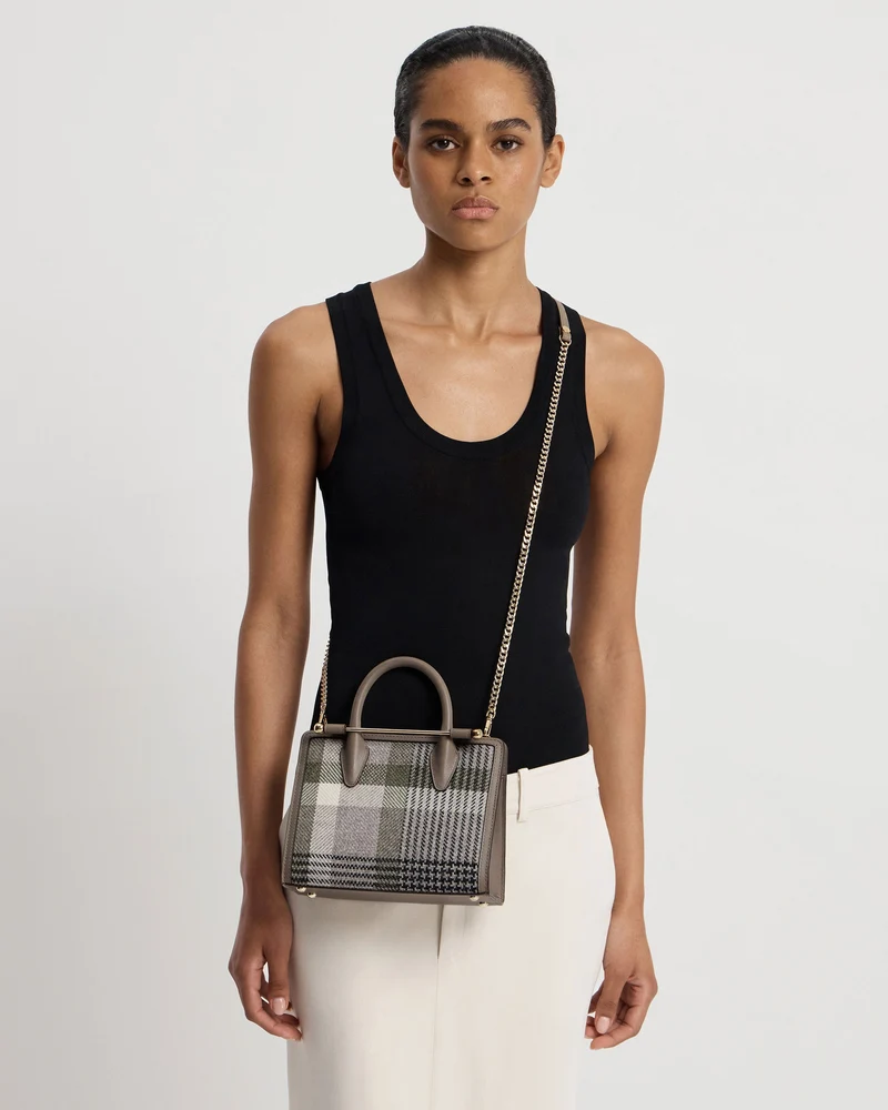 Mini Tote - Strathberry Tartan Taupe