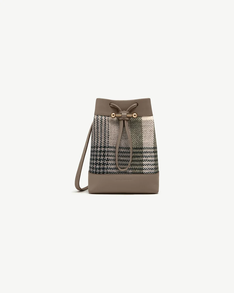 Osette Midi Pouch - Strathberry Tartan Taupe