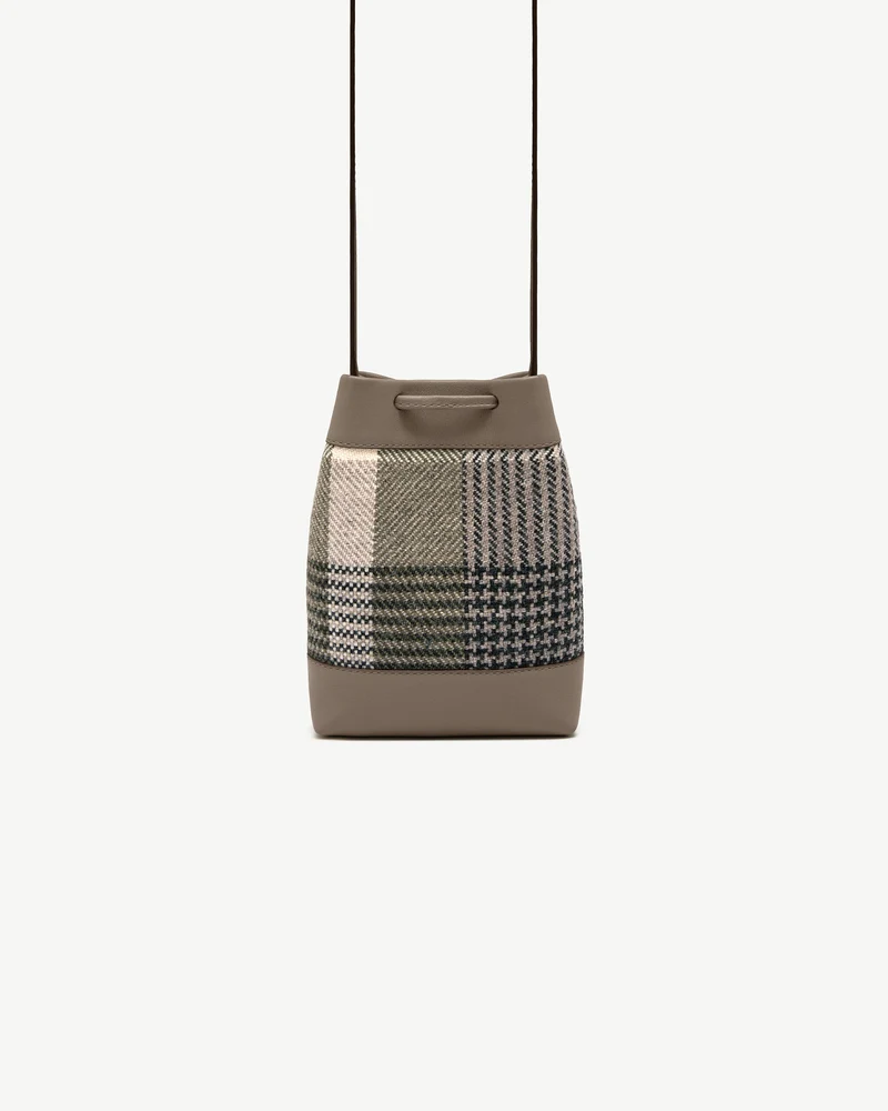 Osette Midi Pouch - Strathberry Tartan Taupe