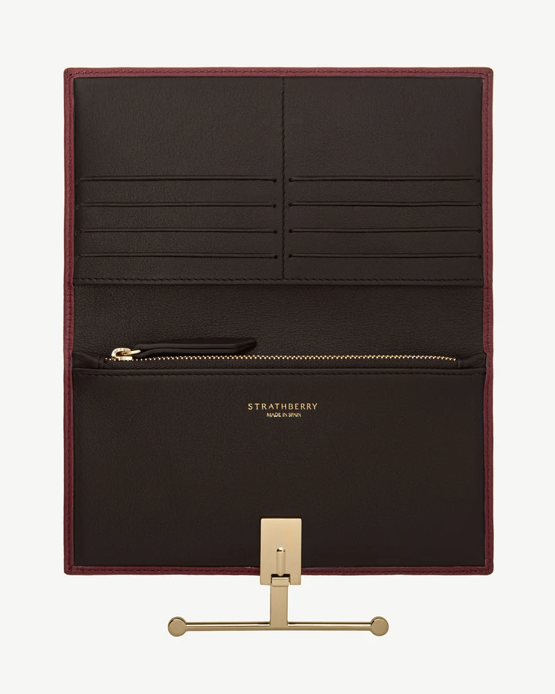 Large Melville Street Wallet - Oxblood/Espresso