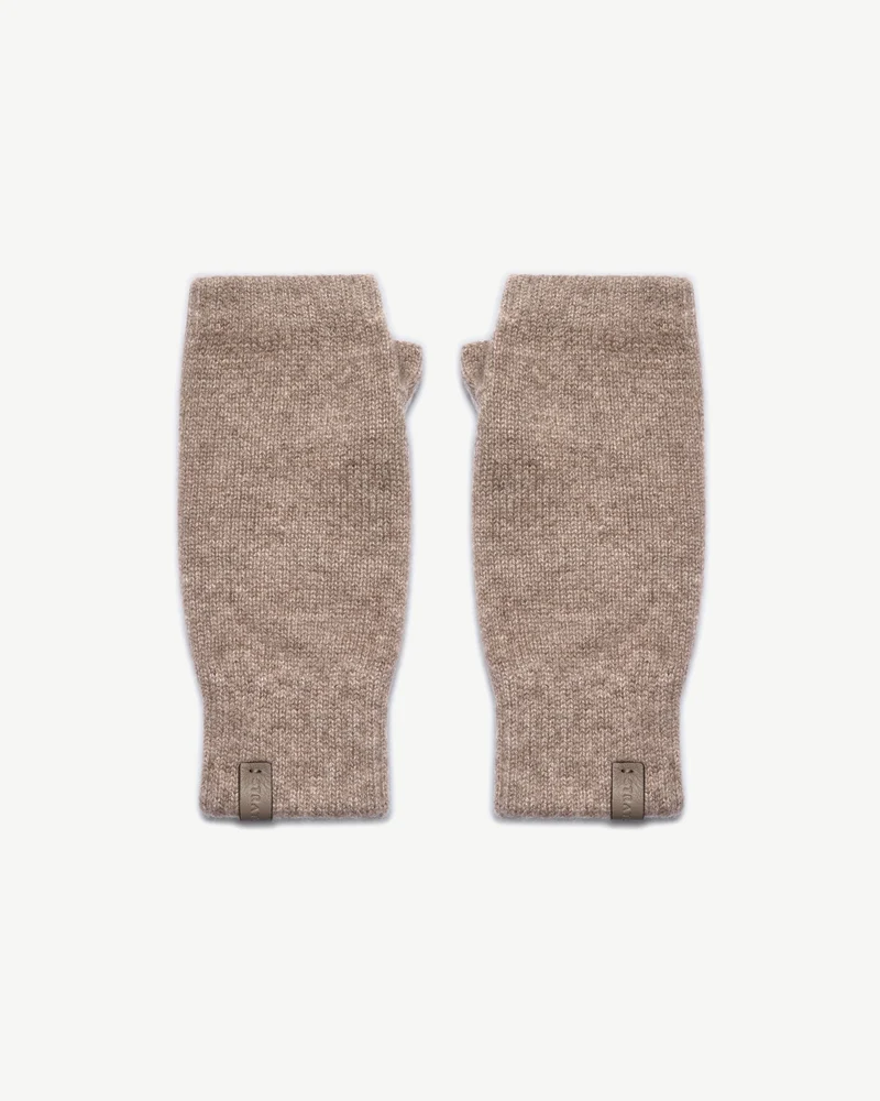 Westray Fingerless Cashmere Gloves - Pebble
