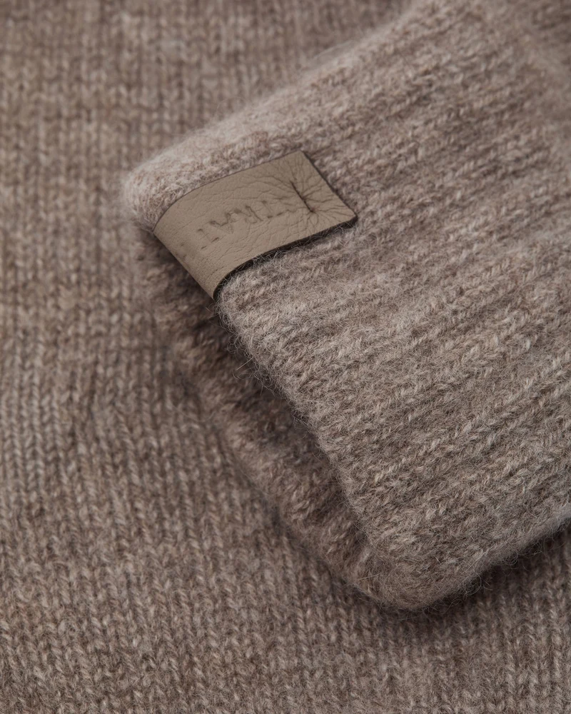 Westray Fingerless Cashmere Gloves - Pebble