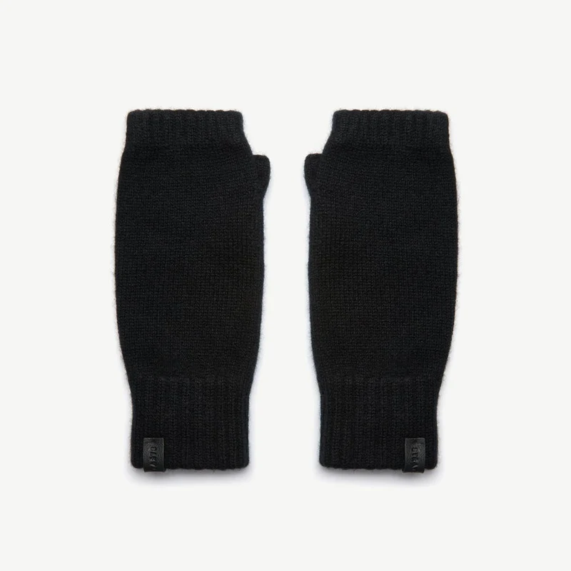 Westray Fingerless Cashmere Gloves - Black