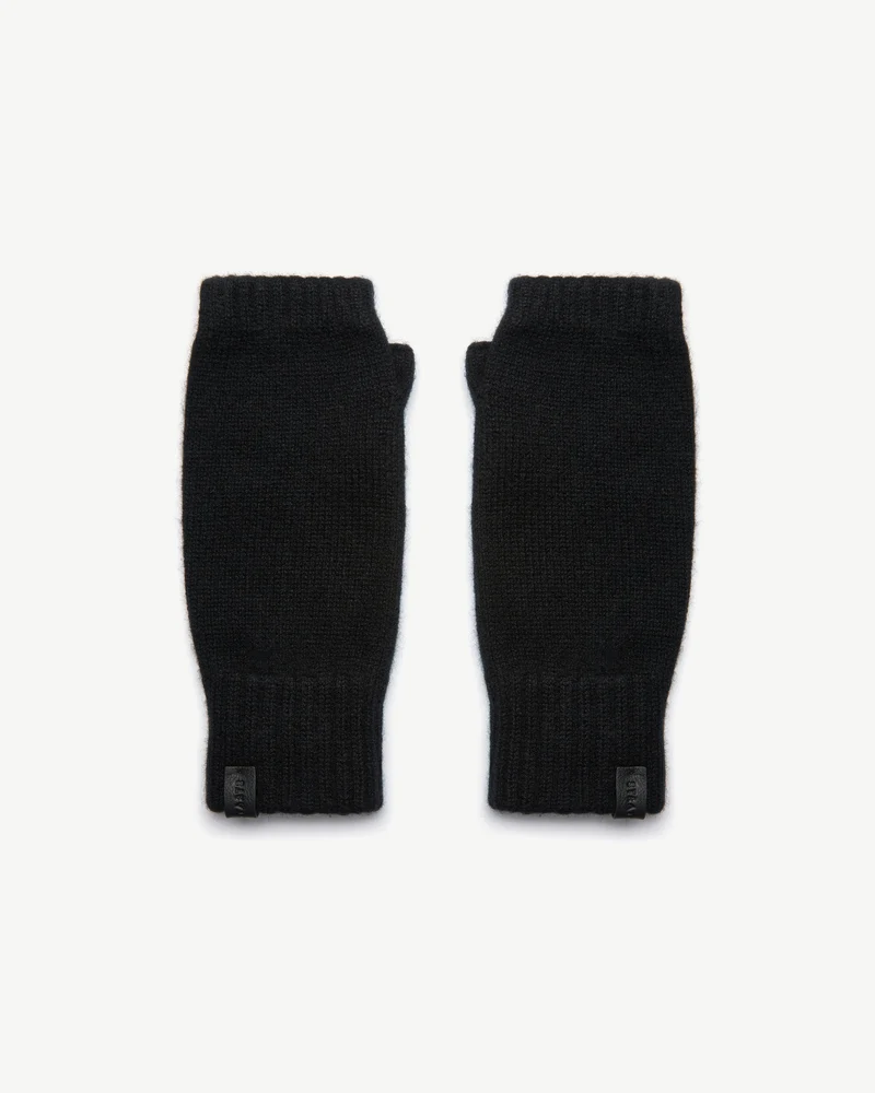 Westray Fingerless Cashmere Gloves - Black