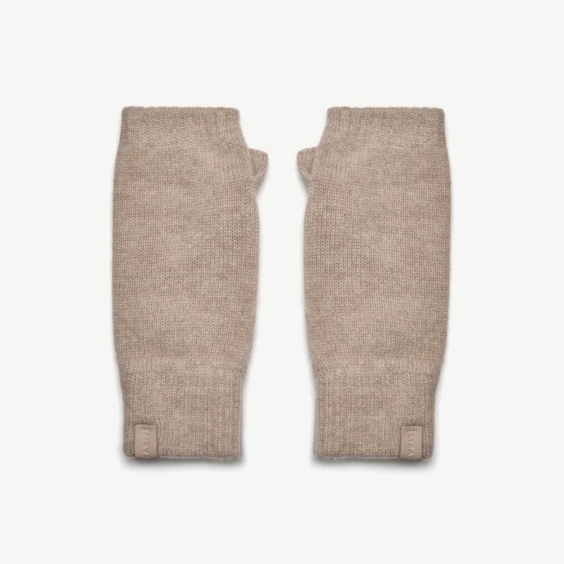 Westray Fingerless Cashmere Gloves - Oat
