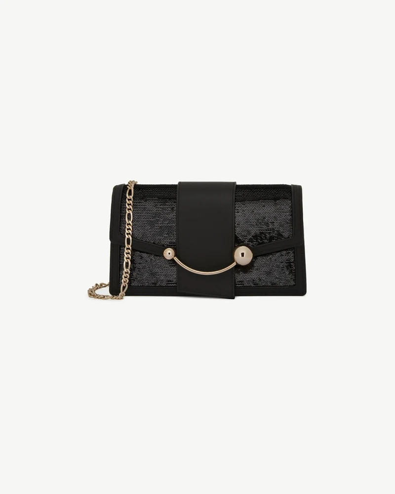 Crescent on a Chain - Black Sequins